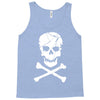 skull and crossbones pirate neon Tank Top