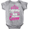 Celebrating With the 4th Birthday Queen Baby Onesie