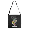 my body is a garden, not a graveyard black Adjustable Strap Totes