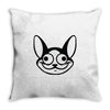 cat character graphic Throw Pillow