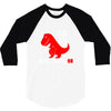 funny dino 3/4 Sleeve Shirt