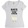 Save The Drama For Your Lama Women's Triblend Scoop T-shirt