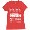 Born In September Ladies Fitted T-Shirt