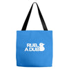 rub a dub Tote Bags
