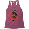 sun dragon with pearl   black red white Racerback Tank