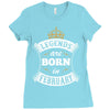 Legends Are Born In February Ladies Fitted T-Shirt