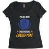 police mom  i rised mine. Women's Triblend Scoop T-shirt