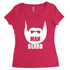 man beard funny mens Women's Triblend Scoop T-shirt