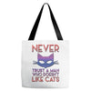 never trust a man Tote Bags