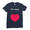 We're Hungry with Heart Ladies Fitted T-Shirt