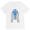 r2d2 typography V-Neck Tee