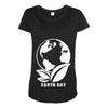 earth day planet Maternity Scoop Neck T-shirt
