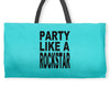 funny t shirt party like a rockstar tee hilarious shirt Weekender Totes