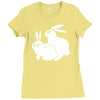 rude, rabbits humping,funny Ladies Fitted T-Shirt