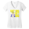 eat big get big Women's V-Neck T-Shirt