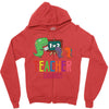 teacher saurus Zipper Hoodie