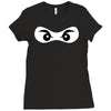 ninja mask eyes martial arts novelty Ladies Fitted T-Shirt