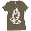 pray high Ladies Fitted T-Shirt