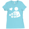 adesivo companion cube portal Ladies Fitted T-Shirt