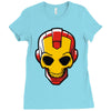 iron skull Ladies Fitted T-Shirt