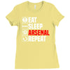 eat sleep arsenal Ladies Fitted T-Shirt