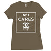 no1 cares Ladies Fitted T-Shirt