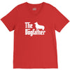 the dogfather pembroke welsh corgi white V-Neck Tee