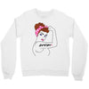 girl power survivor breast cancer Crewneck Sweatshirt