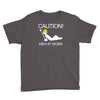 caution men at work Youth Tee