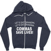 commassavenavy Zipper Hoodie