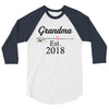 Grandma est.2018 3/4 Sleeve Shirt