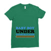 Baby Boy Under Construction Ladies Fitted T-Shirt