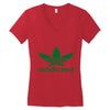 addicted ~ mens funny Women's V-Neck T-Shirt