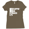 bass guitar funny music t shirt slappin da bass t shirt gifts for dad Ladies Fitted T-Shirt