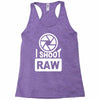 i shoot raw photography camera photograph Racerback Tank