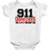 911 dispatcher heroes black logo Baby Bodysuit