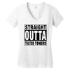straight outta tilted towers Women's V-Neck T-Shirt