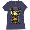 angry raccoon Ladies Fitted T-Shirt