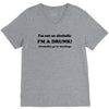 im not an alcoholic im a drunk t shirt x large funny beer pong keg par V-Neck Tee