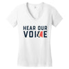 Women's March Hear Our Voice Women's V-Neck T-Shirt
