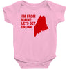 funny maine state Baby Bodysuit