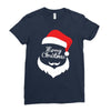 santa claus merry christmas Ladies Fitted T-Shirt