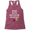 bears beets battlestar galactica Racerback Tank