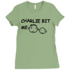 charlie bit me t shirt 2xl funny youtube nerdy geeky awesome humor coo Ladies Fitted T-Shirt