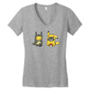 totoro &amp; pikachu onesie Women's V-Neck T-Shirt