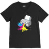 puker printer V-Neck Tee