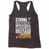 Strong Independent Motivated Scorpio Racerback Tank