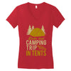 dude that camp trip in tents funny Women's V-Neck T-Shirt