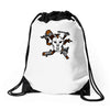 masked chaos Drawstring Bags