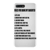 rules for dating my daughter shirt t shirt perfect father's gift iPhone 7 Plus Case